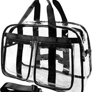 Versatile 20” Clear Tote Bag - Water-Resistant for Sports, Travel & Daily Use